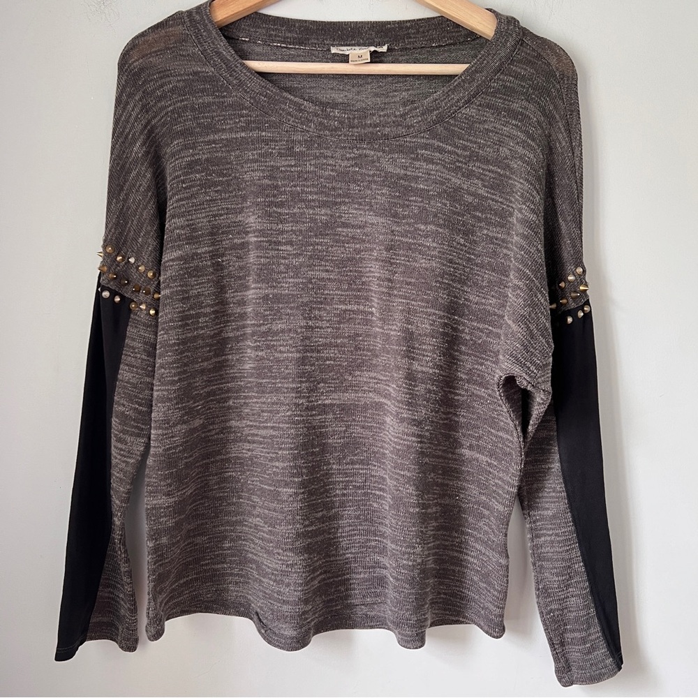 Double Zero Top Spikes Drop Shoulder Knit Womens Size Medium